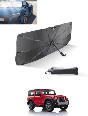 MATIES Windshield Sun Shade For Mahindra Thar(Black, Silver)