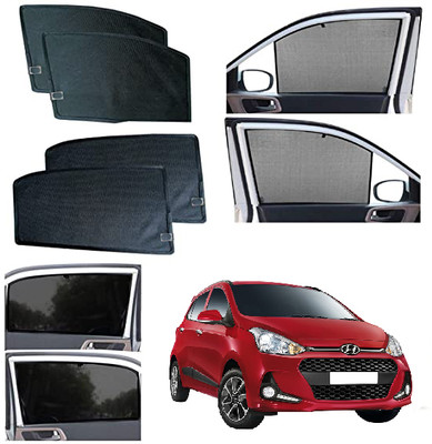 INSURE AUTOMOTIVE Side Window Sun Shade For Hyundai Grand i10(Black)