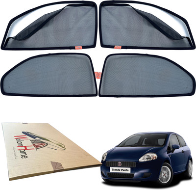 WolkomHome Side Window Sun Shade For Fiat Grand Punto(Black)