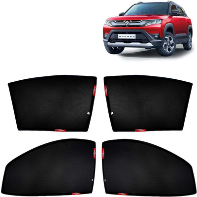Kingsway Side Window, Rear Window Sun Shade For Maruti Suzuki Brezza(Black)