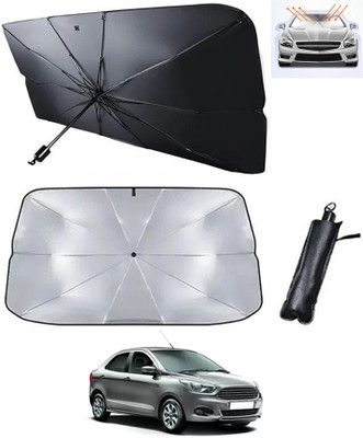 AYW Windshield Sun Shade For Ford Aspire(Silver, Black)