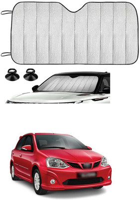 GONAMA Windshield Sun Shade For Toyota Etios Liva(Silver)