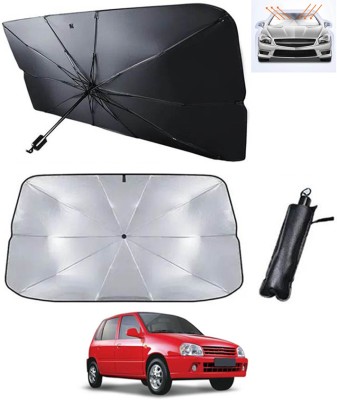 AYW Windshield Sun Shade For Maruti Suzuki Zen(Silver, Black)