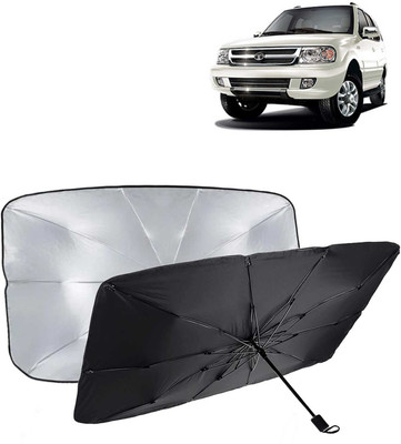 Kingsway Dashboard, Windshield Sun Shade For Tata Safari Dicor(Black, Silver)