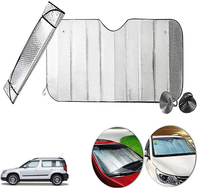 AUTO PEARL Dashboard, Windshield Sun Shade For Skoda Yeti(Silver)
