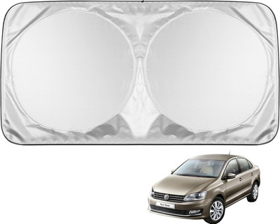 MOCKHE Windshield Sun Shade For Volkswagen Vento(Silver)