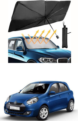XZRTZ Windshield Sun Shade For Nissan Micra(Black)