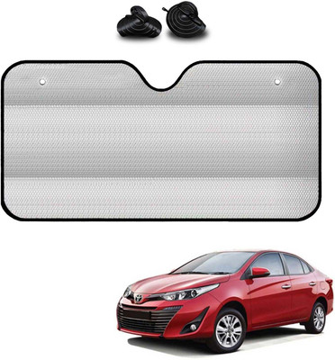 COSMOGEAR Windshield, Dashboard, Rear Window Sun Shade For Toyota Yaris(Silver)