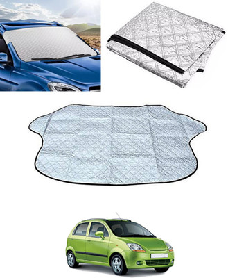 RKPSP Windshield Sun Shade For Chevrolet Spark(Silver)