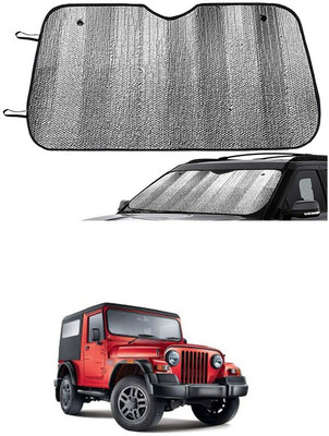 GONAMA Rear Window Sun Shade For Mahindra Thar(Silver)