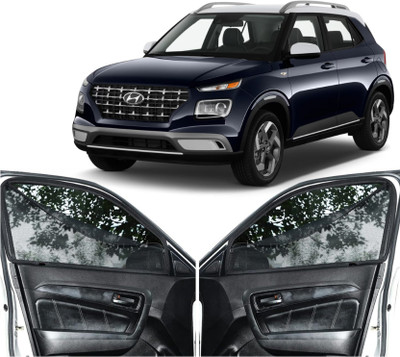 GATIMAN Rear Window, Side Window Sun Shade For Hyundai Venue(Black)