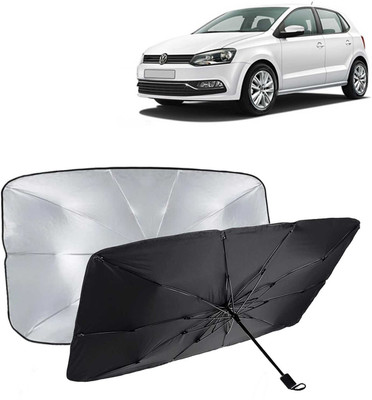 Kingsway Dashboard, Windshield Sun Shade For Volkswagen Polo(Black, Silver)