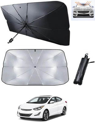 RKPSP Windshield Sun Shade For Hyundai Elantra(Black, Silver)