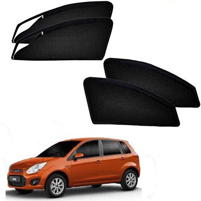 RAKRISH COLLECTION Rear Window, Side Window Sun Shade For Ford Figo(Black)