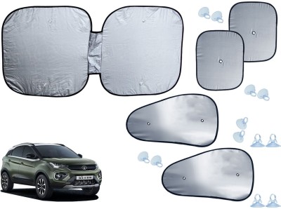 AUTO PEARL Windshield Sun Shade Nexon(Silver, Black)