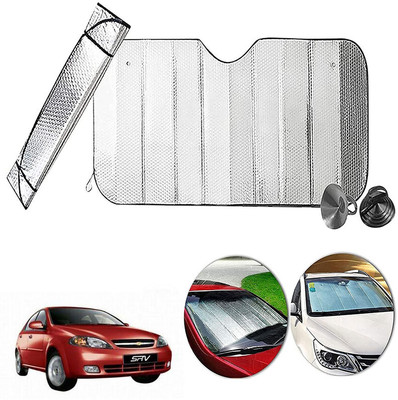 AUTO PEARL Dashboard, Windshield Sun Shade For Chevrolet Optra SRV(Silver)