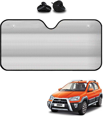 COSMOGEAR Windshield, Dashboard, Rear Window Sun Shade For Toyota Etios Cross(Silver)