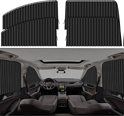 Clivemont Windshield, Side Window Sun Shade(Black)