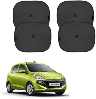 SPREADX Side Window, Rear Window Sun Shade For Hyundai Santro(Black)