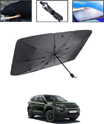 MSNP Windshield Sun Shade For Tata Universal For Car(Black, Silver)