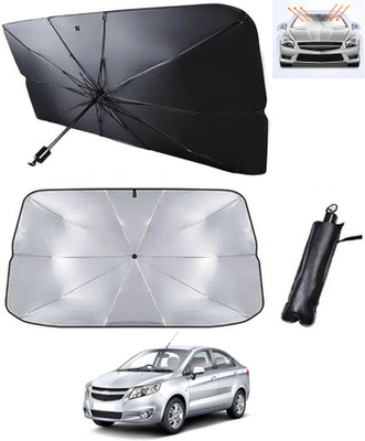 AYW Windshield Sun Shade For Chevrolet Sail(Silver, Black)