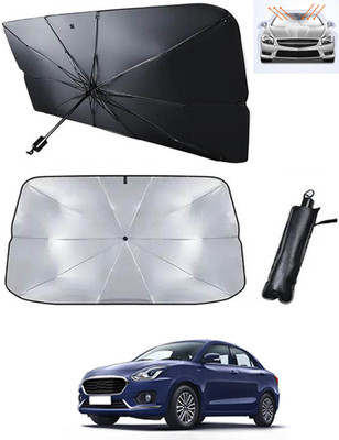 RKPSP Windshield Sun Shade For Maruti Suzuki Swift Dzire(Black, Silver)