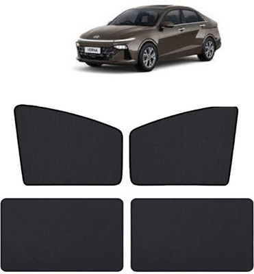 TOP VECHILE Rear Window, Side Window Sun Shade For Hyundai Verna(Black)