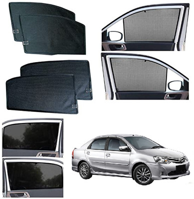 INSURE AUTOMOTIVE Side Window Sun Shade For Toyota Etios(Black)