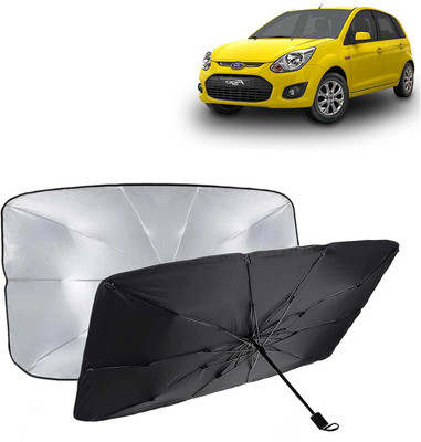 Kingsway Dashboard, Windshield Sun Shade For Ford Figo(Black, Silver)