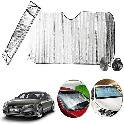 AUTO PEARL Dashboard, Windshield Sun Shade For Audi A7(Silver)