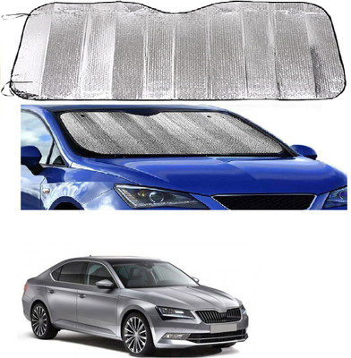 ROSHNEER ENTERPRISES Windshield Sun Shade For Skoda Superb(Silver)
