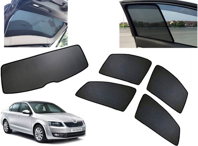 AUTO PEARL Side Window, Rear Window Sun Shade For Skoda Octavia(Black)