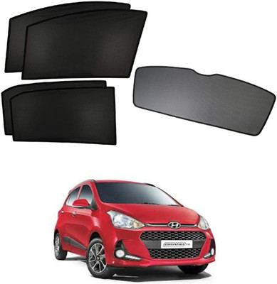 RAKRISH Rear Window, Side Window Sun Shade For Hyundai Grand i10(Black)