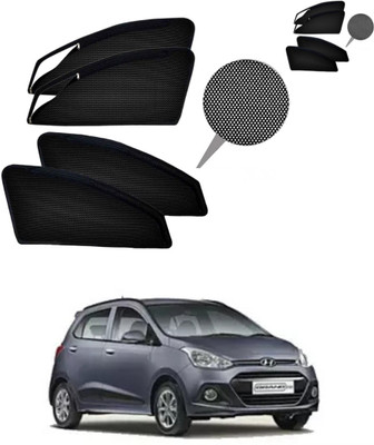 RAKRISH Rear Window, Side Window Sun Shade For Hyundai Grand i10(Black)