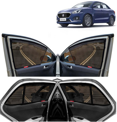 Kingsway Side Window, Rear Window Sun Shade For Maruti Suzuki Swift Dzire(Black)