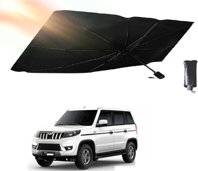 ROSHNEER ENTERPRISES Windshield Sun Shade For Mahindra Bolero Neo(Black, Silver)