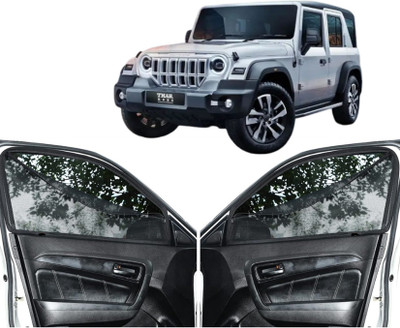 GATIMAN Rear Window, Side Window Sun Shade For Mahindra Thar(Black)