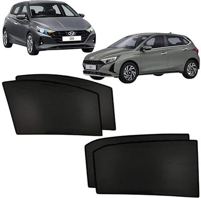 Hoodinter Side Window Sun Shade For Hyundai i20(Black)