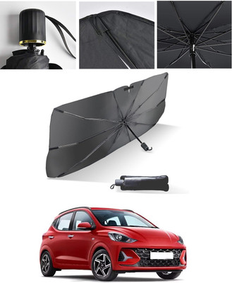 AYW Windshield Sun Shade For Tata Grand Dicor(Black, Silver)