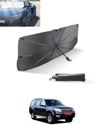 MATIES Windshield Sun Shade For Ford Universal For Car(Black, Silver)