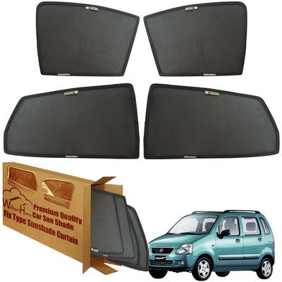 WolkomHome Side Window Sun Shade For Maruti Suzuki WagonR(Black)