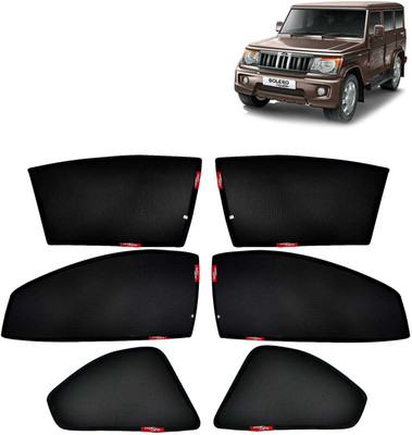 Kingsway Side Window, Rear Window Sun Shade For Mahindra Bolero(Black)