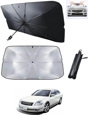 RKPSP Windshield Sun Shade For Nissan Teana(Black, Silver)