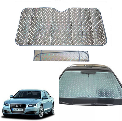 AUTO PEARL Dashboard, Windshield Sun Shade For Audi A8(Grey)
