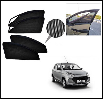RAKRISH Rear Window, Side Window Sun Shade For Maruti Suzuki Alto K10(Black)