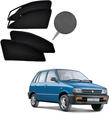 TOP VECHILE Rear Window, Side Window Sun Shade For Maruti Suzuki 800(Black)
