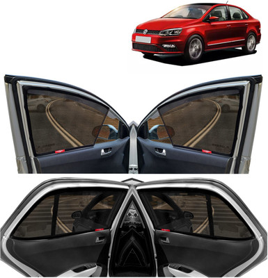 Kingsway Side Window, Rear Window Sun Shade For Volkswagen Vento(Black)