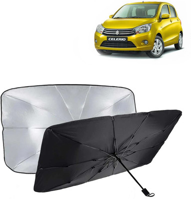 Kingsway Dashboard, Windshield Sun Shade For Maruti Suzuki Celerio(Black, Silver)