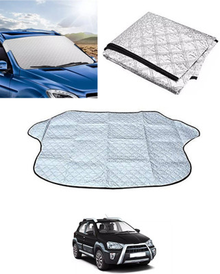 RKPSP Windshield Sun Shade For Toyota Etios Cross(Silver)