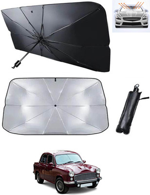 RKPSP Windshield Sun Shade For HM Ambassador(Black, Silver)